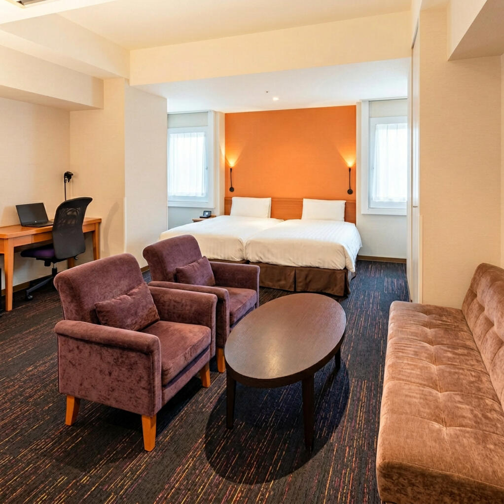東京六本木住宿推薦 - Comfort Inn Tokyo Roppongi 康佛特飯店，行李箱攤平空間足夠，地鐵六本木站