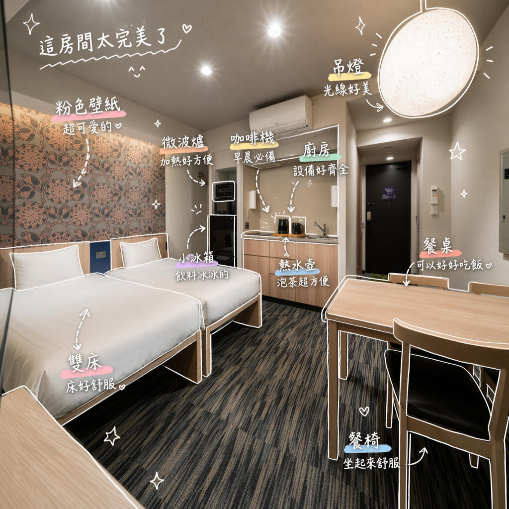 東京淺草住宿推薦 - KOKO HOTEL Residence 淺草田原町，公寓式大空間客房可完全攤平多個胖胖箱，附設電梯且近地鐵田原町站，免扛行李廢人行程首選 - Muu 避雷指南