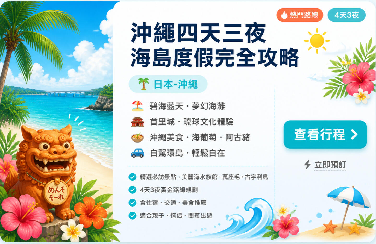 推薦沖繩四天三夜旅遊行程